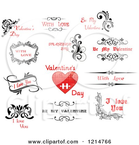 Clipart of Valentine Greetings and Sayings 13 - Royalty Free Vector Illustration by Vector Tradition SM