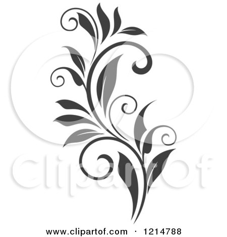 Clipart of a Gray Flourish Design 2 - Royalty Free Vector Illustration by Vector Tradition SM