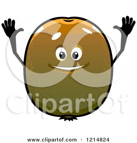 Clipart of a Happy Kiwi Character - Royalty Free Vector Illustration by Vector Tradition SM