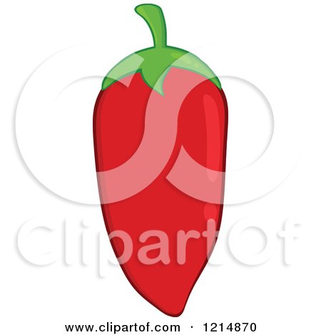 Cartoon of a Red Hot Chili Pepper - Royalty Free Vector Clipart by Hit Toon