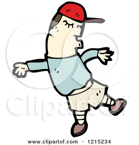 Cartoon of a Boy Peaking - Royalty Free Vector Illustration by lineartestpilot