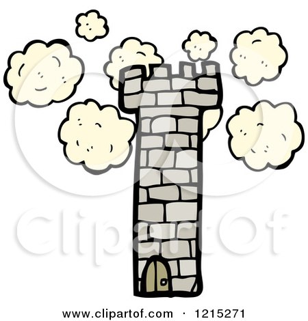 Cartoon of a Castle Tower - Royalty Free Vector Illustration by lineartestpilot