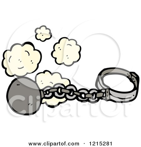 Cartoon of Shackles - Royalty Free Vector Illustration by lineartestpilot