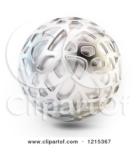 Clipart of a 3d Abstract Metal Sphere - Royalty Free Illustration by Mopic