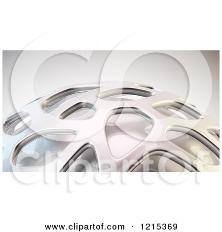 Clipart of a 3d Abstract Metal Mesh Design - Royalty Free Illustration by Mopic