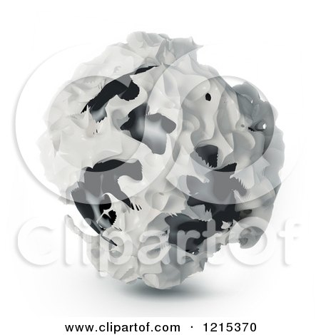 Clipart of a 3d Abstract Sphere on White - Royalty Free Illustration by Mopic