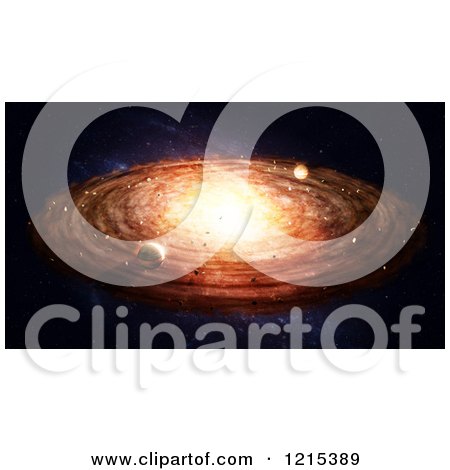 Clipart of a 3d Birth of a Solar System Protoplanetary Disk - Royalty Free Illustration by Mopic