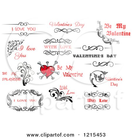Clipart of Valentine Greetings and Sayings 14 - Royalty Free Vector Illustration by Vector Tradition SM