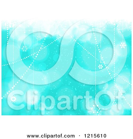 Clipart of a Blue Christmas Background with Suspended Swinging Stars and Flares - Royalty Free Vector Illustration by elaineitalia