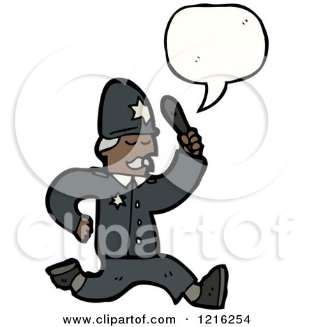 Cartoon of a Cop - Royalty Free Vector Illustration by lineartestpilot