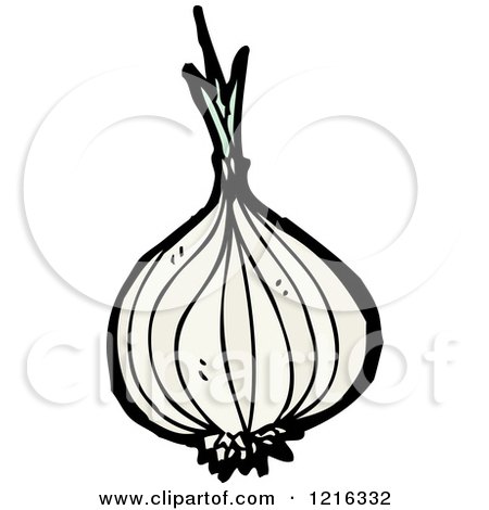 Clipart of an Onion - Royalty Free Vector Illustration by lineartestpilot