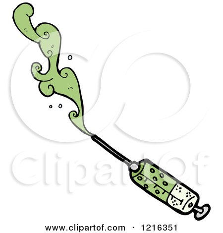 Cartoon of a Hypodermic Needle - Royalty Free Vector Illustration by lineartestpilot