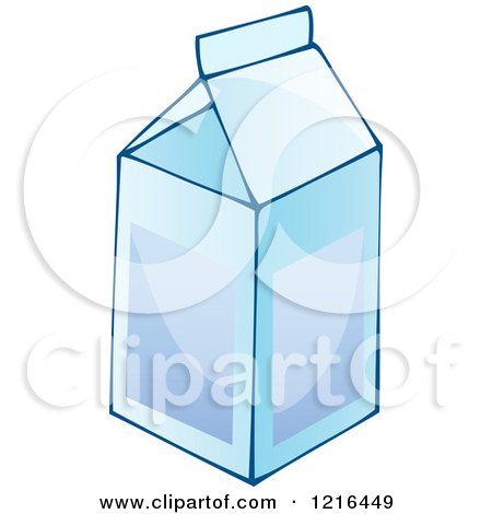 Clipart of a Milk Carton - Royalty Free Vector Illustration by visekart