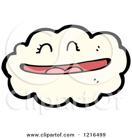 Cartoon of a Cloud - Royalty Free Vector Illustration by lineartestpilot