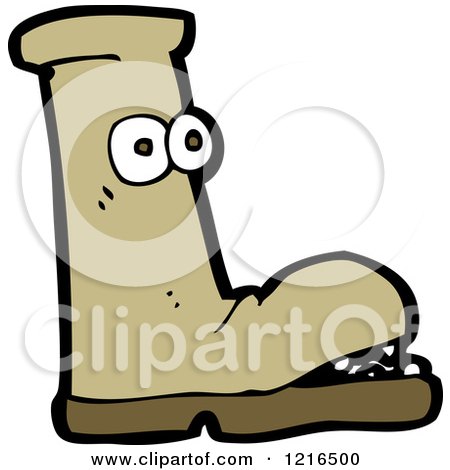 Cartoon of a Boot - Royalty Free Vector Illustration by lineartestpilot