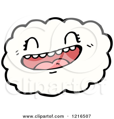 Cartoon of a Cloud - Royalty Free Vector Illustration by lineartestpilot
