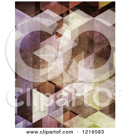 Clipart of a Distressed Geometric Pattern - Royalty Free Illustration by KJ Pargeter
