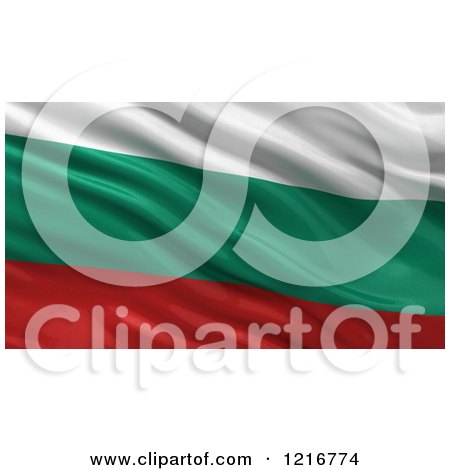Clipart of a 3d Waving Flag of Bulgaria with Rippled Fabric - Royalty Free Illustration by stockillustrations