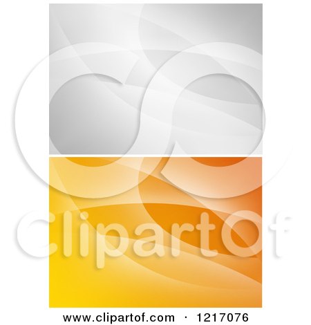 Clipart of Grayscale and Orange Backgrounds - Royalty Free Vector Illustration by dero