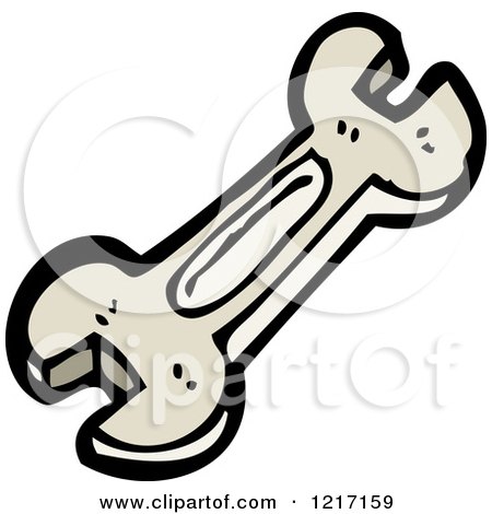 Cartoon of a Wrench - Royalty Free Vector Illustration by lineartestpilot