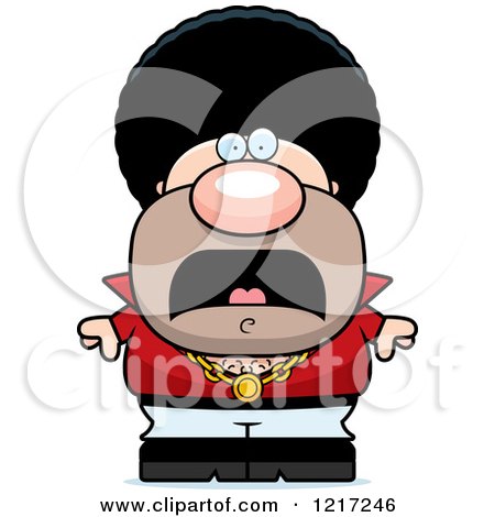 Clipart of a Scared Disco Man - Royalty Free Vector Illustration by Cory Thoman