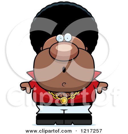 Clipart of a Surprised Black Disco Man - Royalty Free Vector Illustration by Cory Thoman