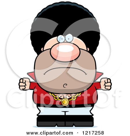 Clipart of a Mad Disco Man Holding up Balled Fists - Royalty Free Vector Illustration by Cory Thoman