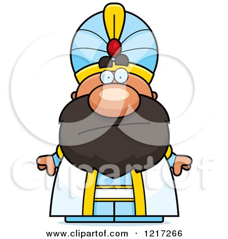 Clipart of a Bored Sultan - Royalty Free Vector Illustration by Cory Thoman