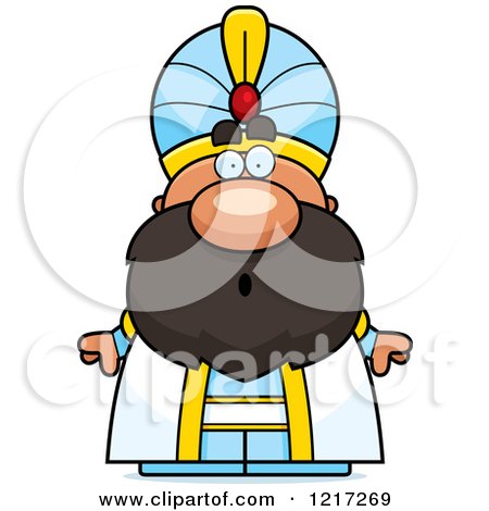 Clipart of a Surprised Sultan - Royalty Free Vector Illustration by Cory Thoman