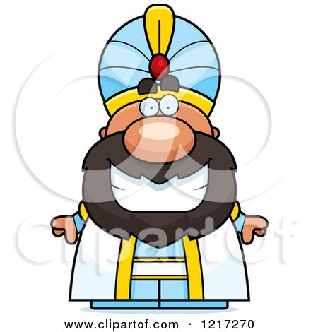 Clipart of a Happy Grinning Sultan - Royalty Free Vector Illustration by Cory Thoman