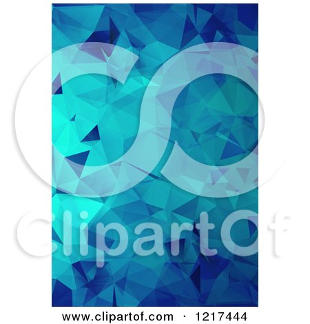 Clipart of a Blue Geometric Abstract Background - Royalty Free Vector Illustration by Vector Tradition SM