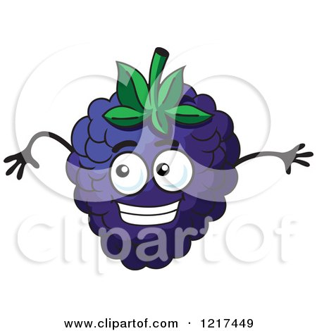 Clipart of a Blackberry Character - Royalty Free Vector Illustration by Vector Tradition SM