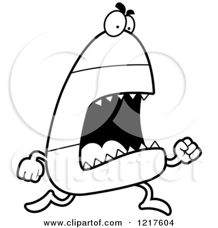 Clipart of a Running Candy Corn Monster - Royalty Free Vector Illustration by Cory Thoman