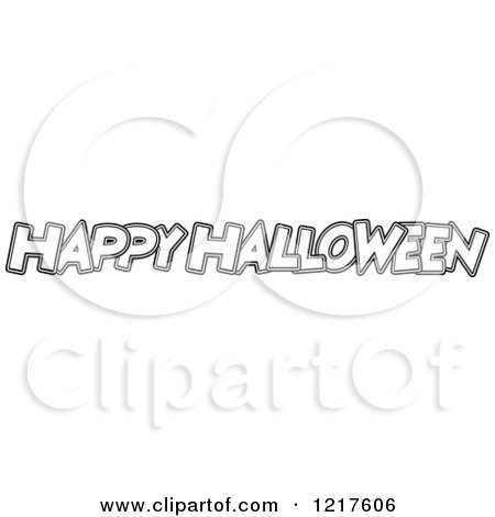 Clipart of Happy Halloween Text - Royalty Free Vector Illustration by Cory Thoman