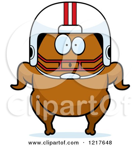 Clipart of a Surprised Football Turkey Character - Royalty Free Vector Illustration by Cory Thoman