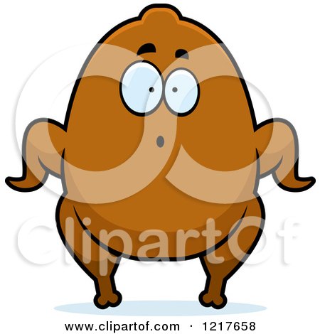 Clipart of a Surprised Turkey Character - Royalty Free Vector Illustration by Cory Thoman