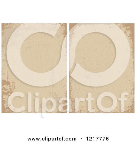 Clipart of Distressed Brown and Tan Backgrounds - Royalty Free Vector Illustration by BestVector