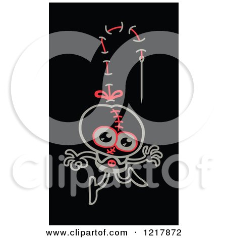 Clipart of a Stiched Zombie Man - Royalty Free Vector Illustration by Zooco