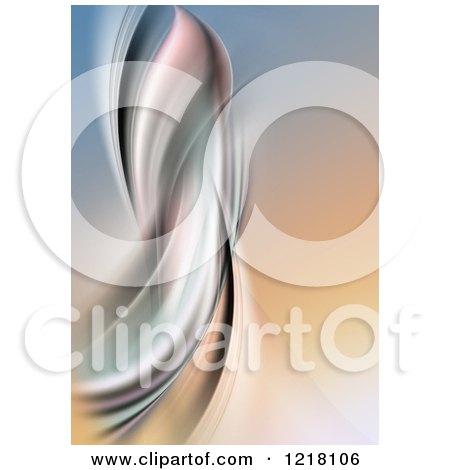 Clipart of a Background of Pastel Curves - Royalty Free Illustration by KJ Pargeter