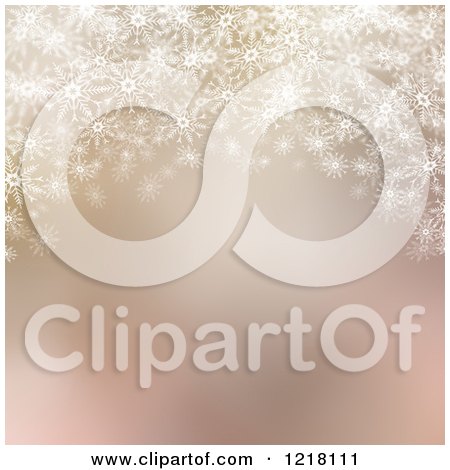 Clipart of a Pastel Background with White Snowflakes - Royalty Free Illustration by KJ Pargeter