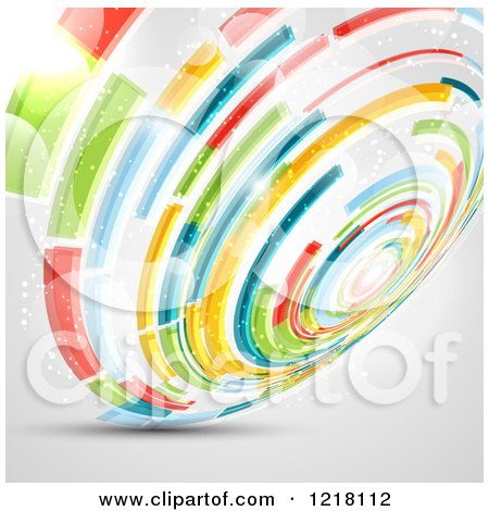 Clipart of a Colorful Abstract Spiral - Royalty Free Vector Illustration by KJ Pargeter