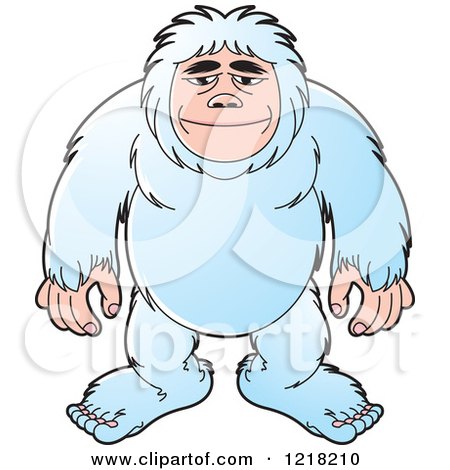 Clipart of a Blue Big Foot - Royalty Free Vector Illustration by Lal Perera