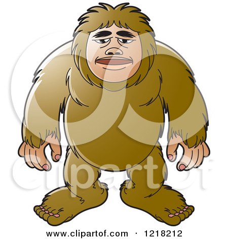 Clipart of a Laughing Big Foot - Royalty Free Vector Illustration by Lal Perera