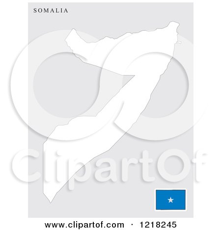 Clipart of a Somalia Map and Flag - Royalty Free Vector Illustration by Lal Perera