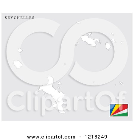 Clipart of a Seychelles Map and Flag - Royalty Free Vector Illustration by Lal Perera