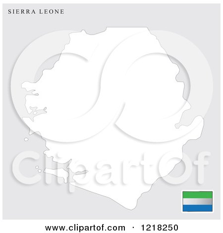 Clipart of a Sierra Leone Map and Flag - Royalty Free Vector Illustration by Lal Perera