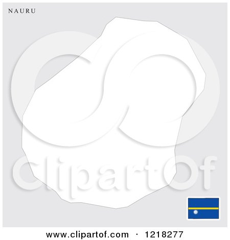 Clipart of a Nauru Map and Flag - Royalty Free Vector Illustration by Lal Perera