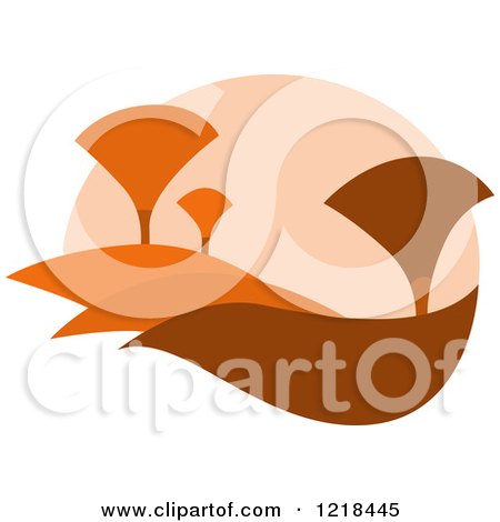 Clipart of a Hilly Autumn Design 7 - Royalty Free Vector Illustration by Vector Tradition SM