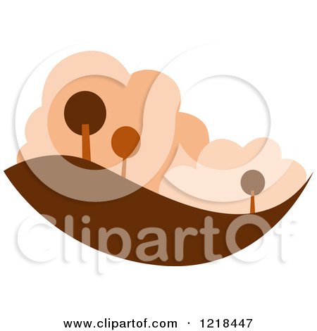 Clipart of a Hilly Autumn Design 6 - Royalty Free Vector Illustration by Vector Tradition SM