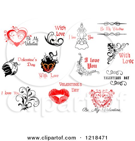 Clipart of Valentine Greetings and Sayings 16 - Royalty Free Vector Illustration by Vector Tradition SM